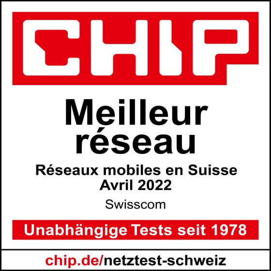 Vainqueur du test 2022 Chip Mobile Network Suisse