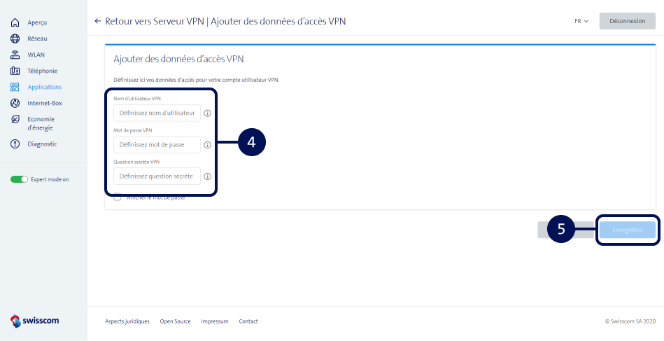 Screenshot VPN auf der Internet-Box aktivieren