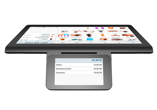 Elektronische Registrierkasse enforeDasher mit Kundenbildschirm
