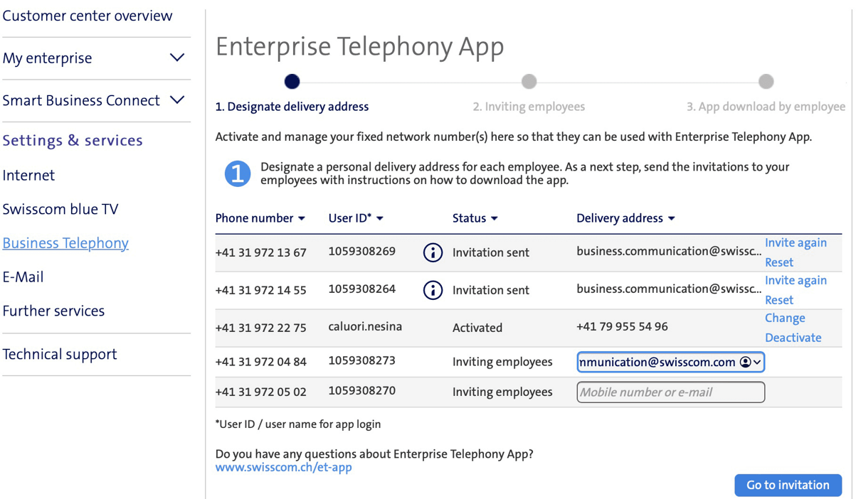 Enterprise Telephony set up and use – Help | Swisscom