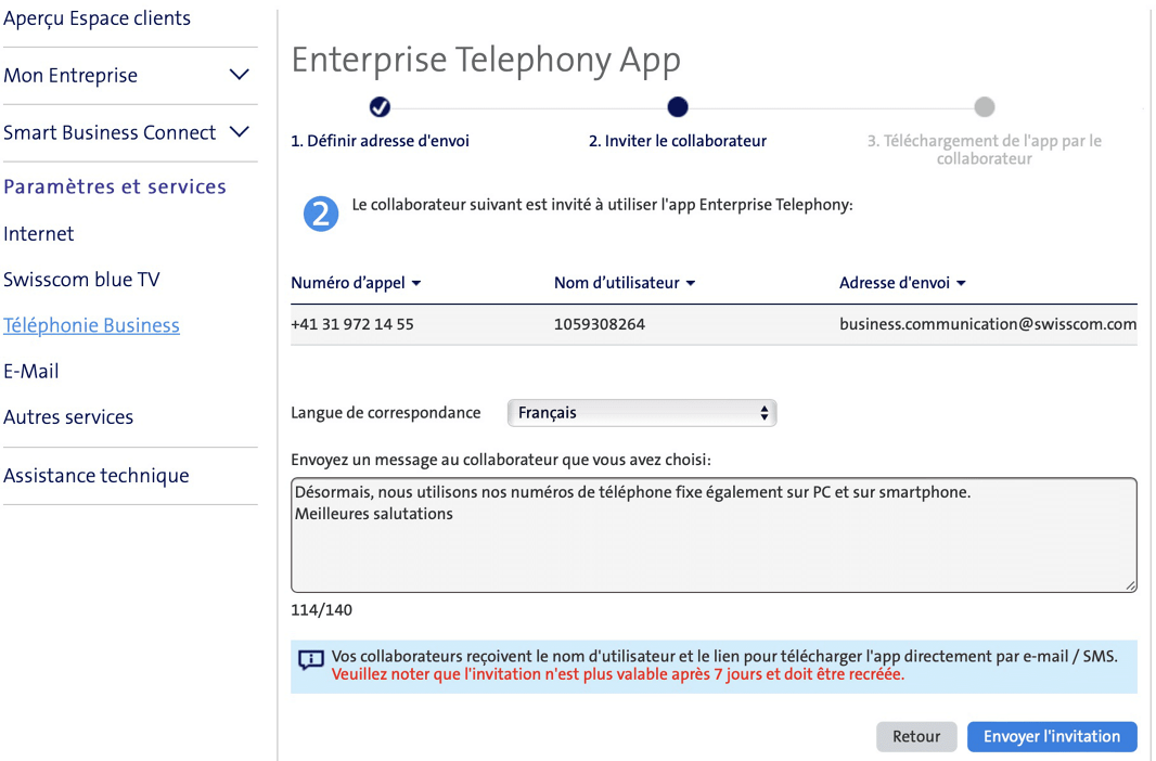 Enterprise Telephony configurer/utiliser Aide