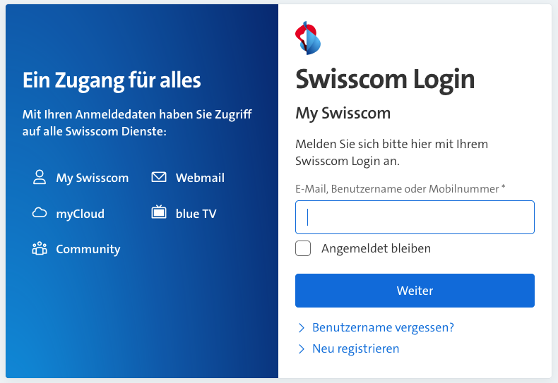 Login einrichten und nutzen Hilfe Swissco